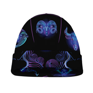 Gemini And Astrological Signs Print Beanie