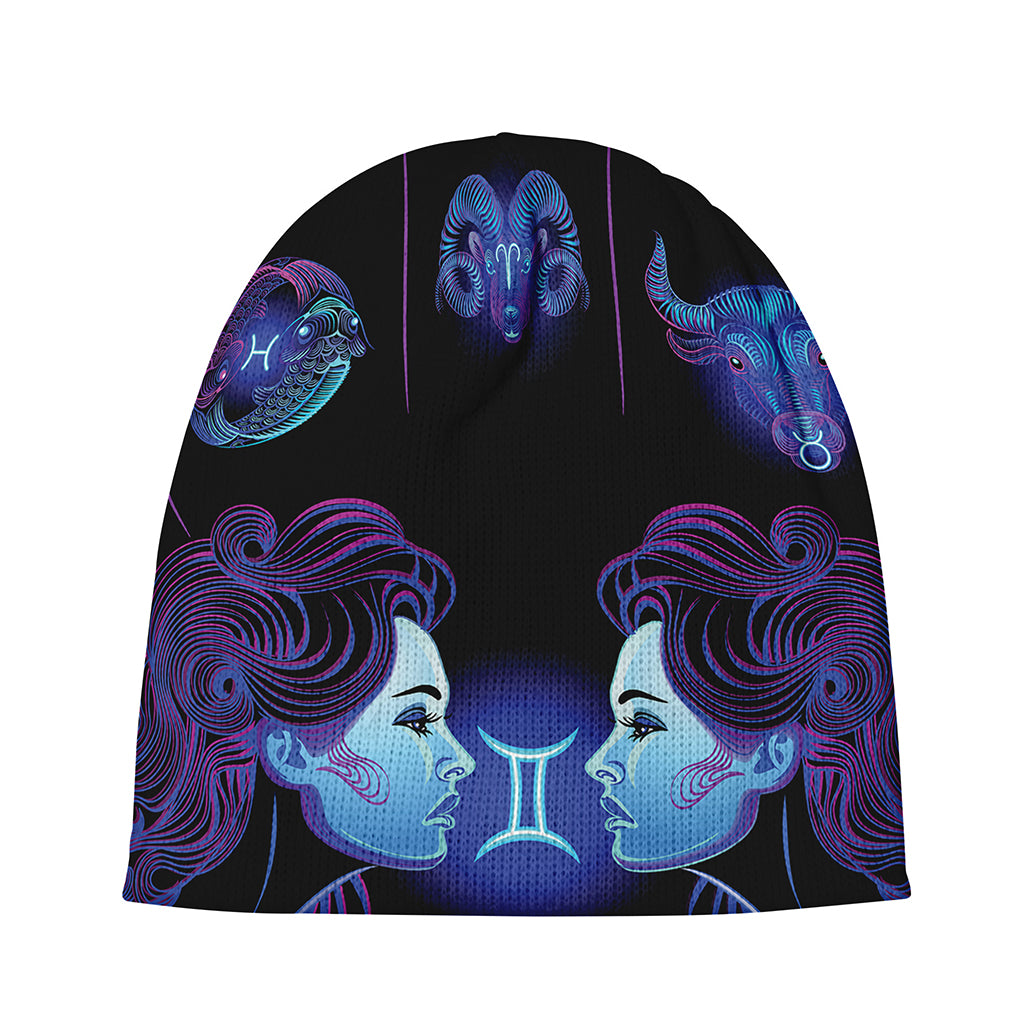 Gemini And Astrological Signs Print Beanie