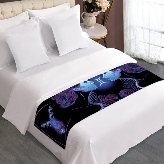 Gemini And Astrological Signs Print Bed Runner