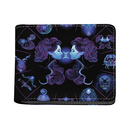 Gemini And Astrological Signs Print Bifold Wallet