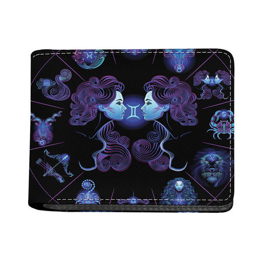 Gemini And Astrological Signs Print Bifold Wallet