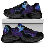 Gemini And Astrological Signs Print Black Chunky Shoes