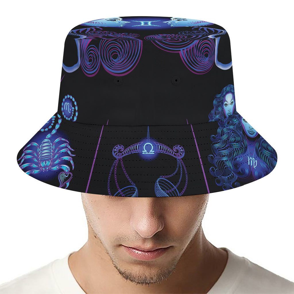 Gemini And Astrological Signs Print Bucket Hat