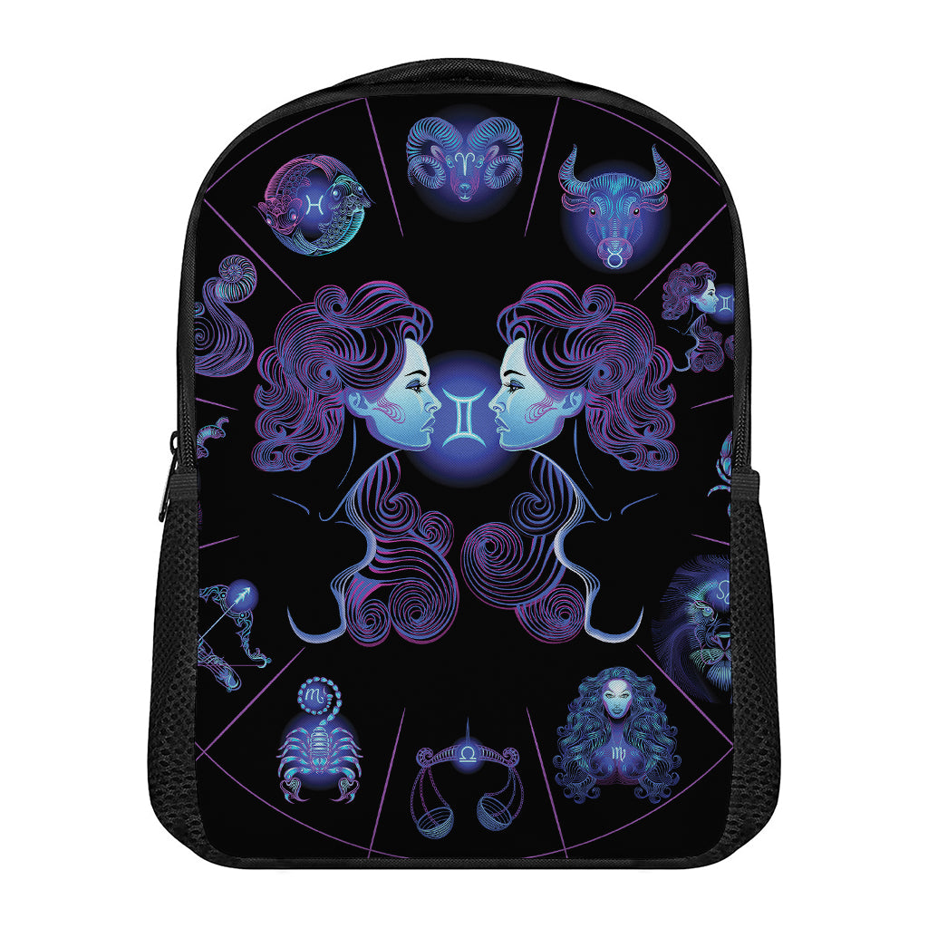Gemini And Astrological Signs Print Casual Backpack