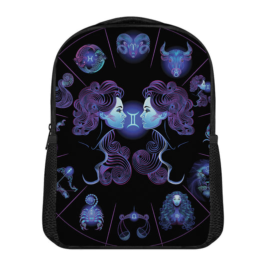Gemini And Astrological Signs Print Casual Backpack