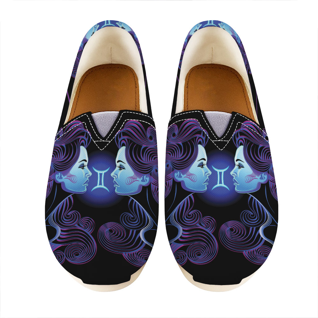 Gemini And Astrological Signs Print Casual Shoes
