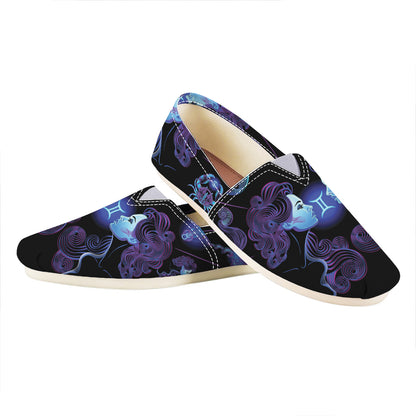 Gemini And Astrological Signs Print Casual Shoes