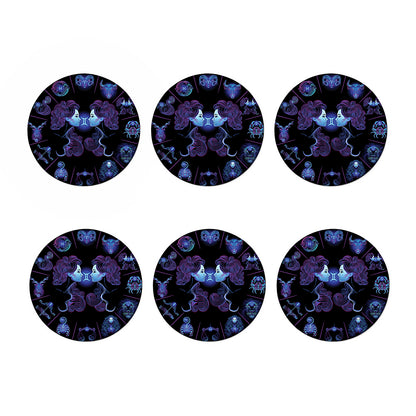 Gemini And Astrological Signs Print Coaster Set