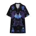 Gemini And Astrological Signs Print Cotton Hawaiian Shirt