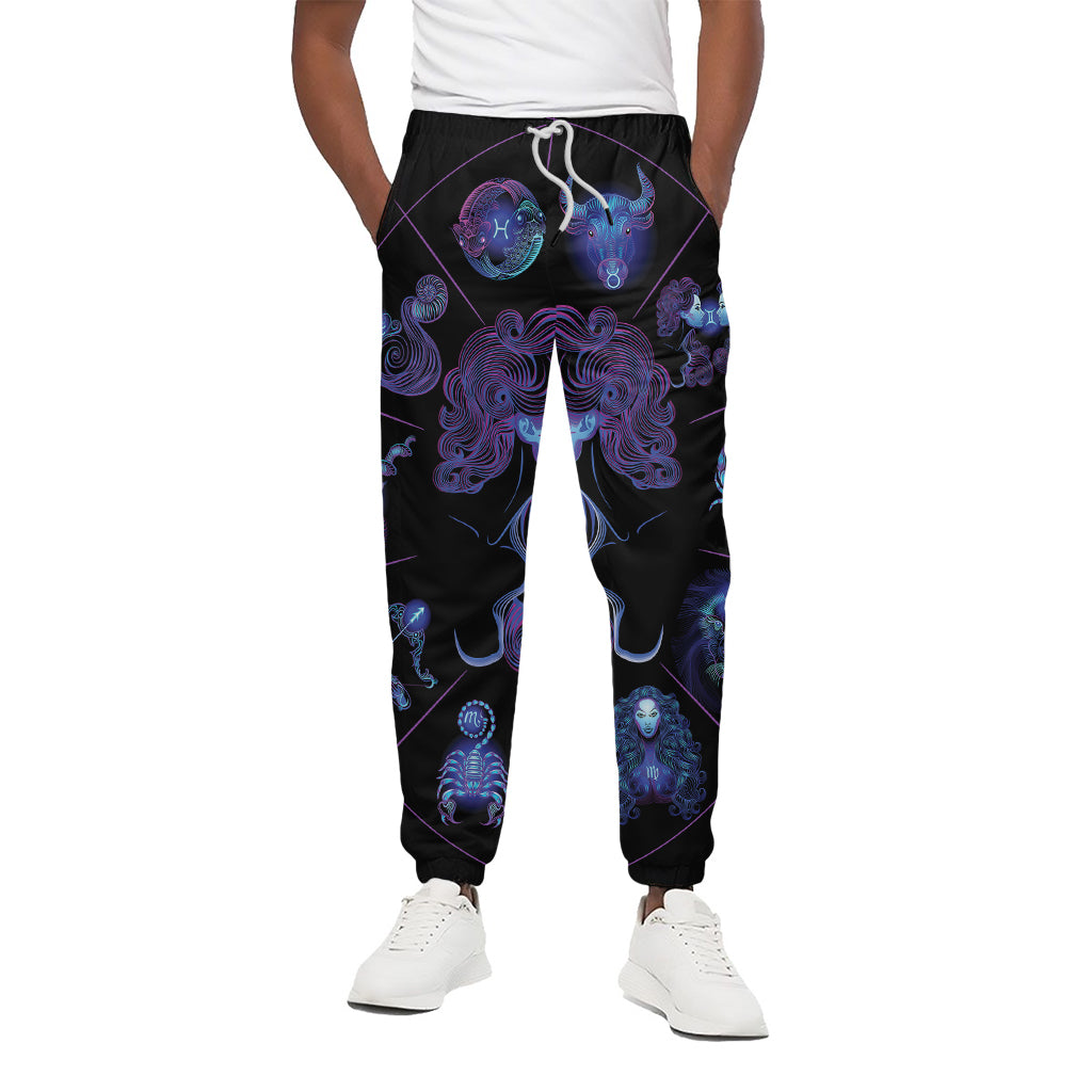 Gemini And Astrological Signs Print Cotton Pants