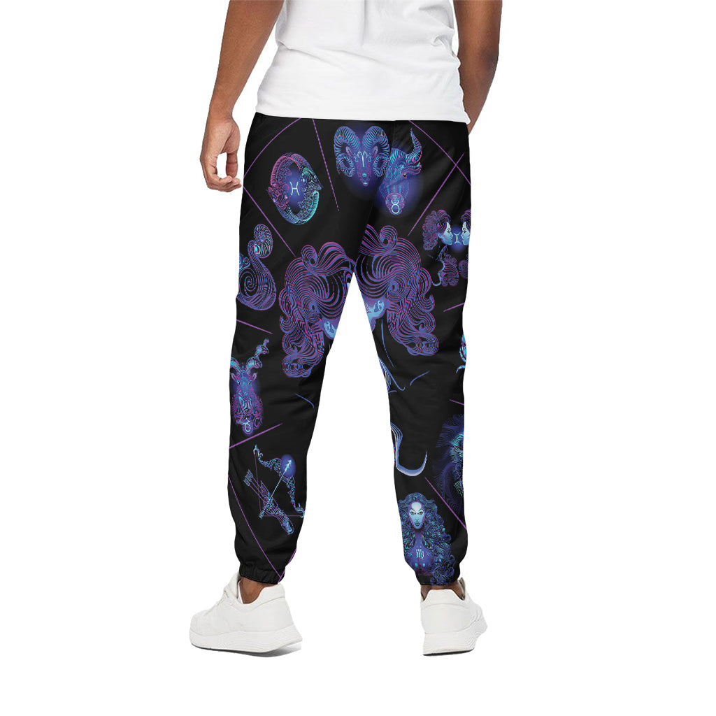 Gemini And Astrological Signs Print Cotton Pants
