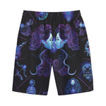 Gemini And Astrological Signs Print Cotton Shorts