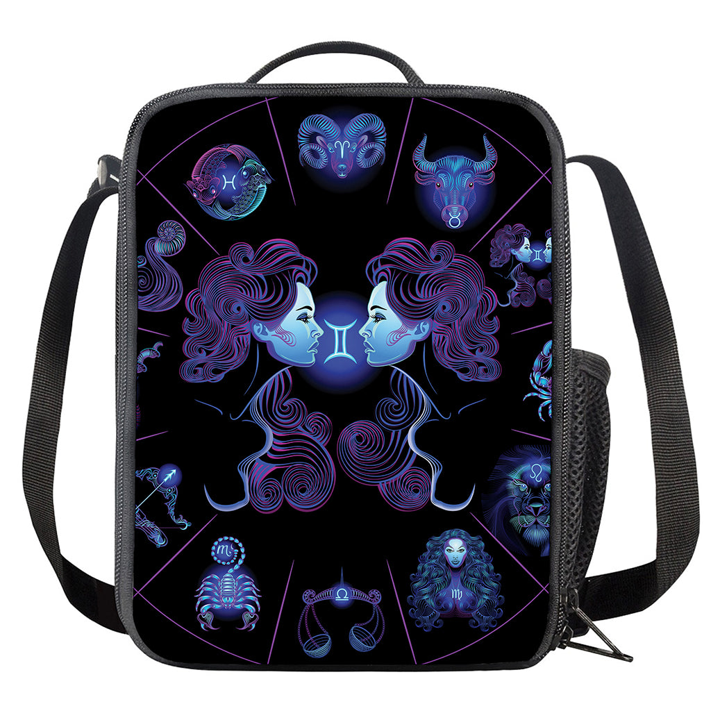 Gemini And Astrological Signs Print Crossbody Lunch Bag