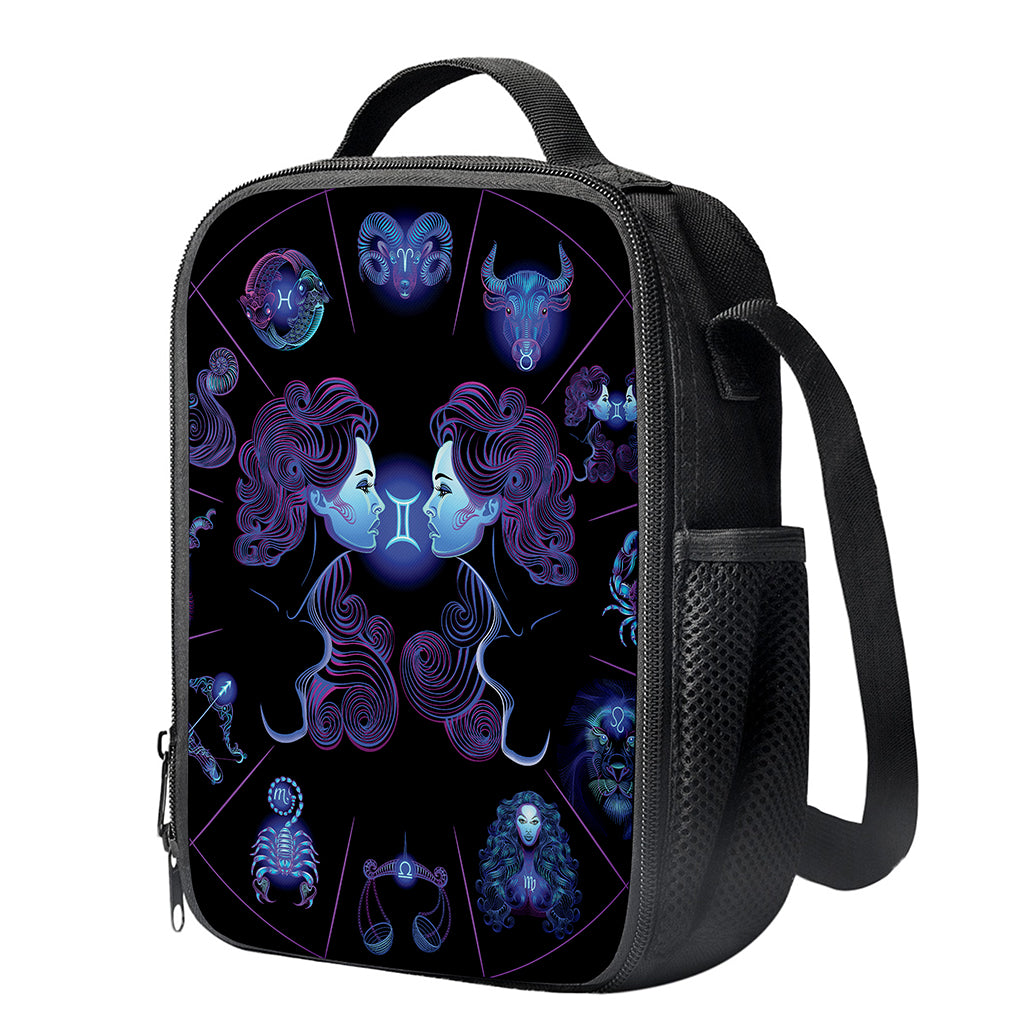 Gemini And Astrological Signs Print Crossbody Lunch Bag