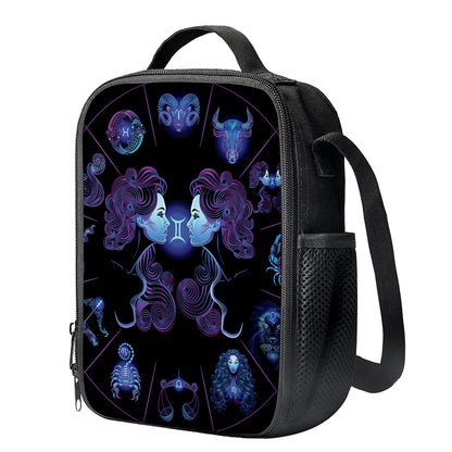 Gemini And Astrological Signs Print Crossbody Lunch Bag