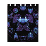 Gemini And Astrological Signs Print Curtain