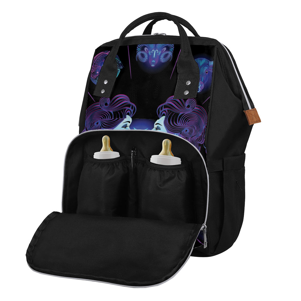 Gemini And Astrological Signs Print Diaper Bag