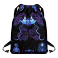 Gemini And Astrological Signs Print Drawstring Backpack