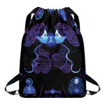 Gemini And Astrological Signs Print Drawstring Backpack