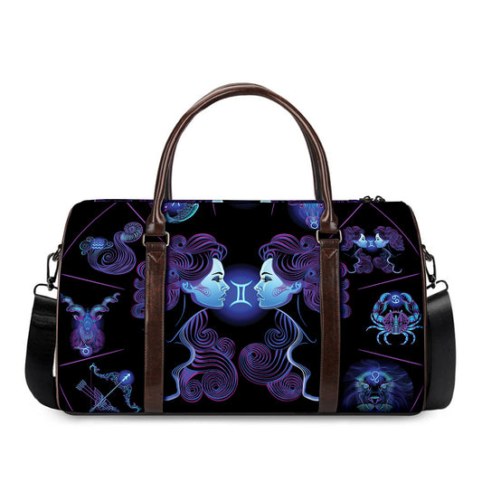 Gemini And Astrological Signs Print Duffle Bag