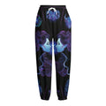 Gemini And Astrological Signs Print Fleece Lined Knit Pants