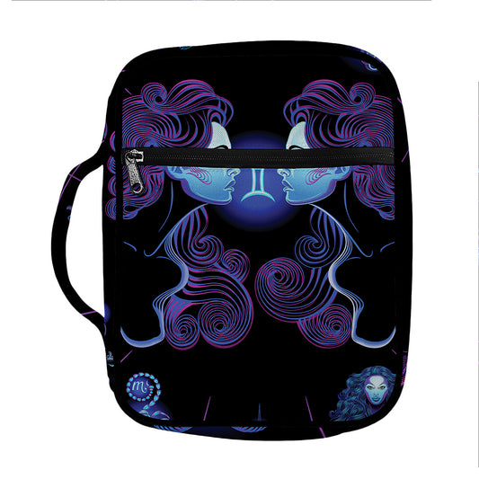 Gemini And Astrological Signs Print Front Pocket Bible Bag