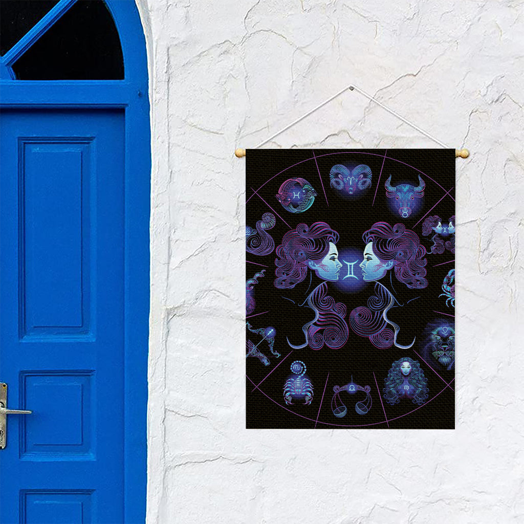 Gemini And Astrological Signs Print Garden Flag