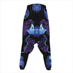 Gemini And Astrological Signs Print Hammer Pants