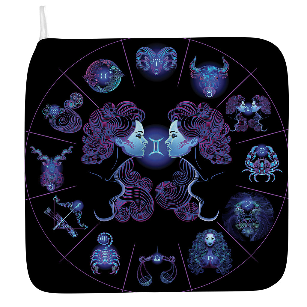 Gemini And Astrological Signs Print Hand Towel