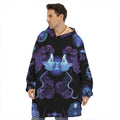Gemini And Astrological Signs Print Hoodie Blanket