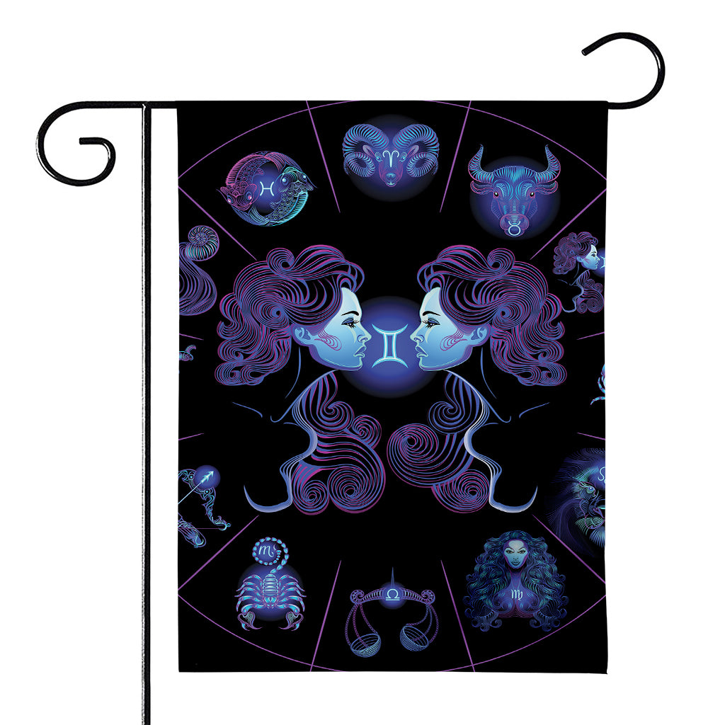 Gemini And Astrological Signs Print House Flag