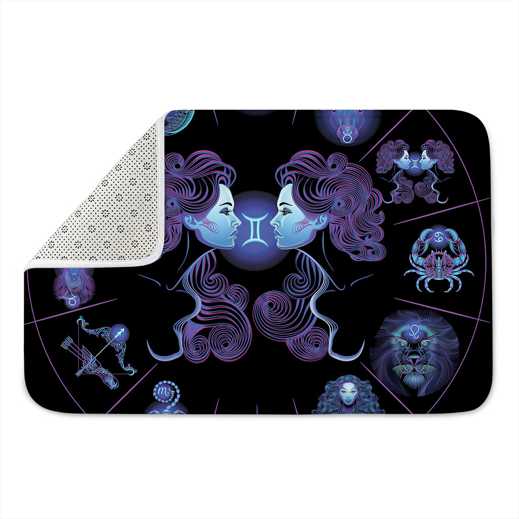 Gemini And Astrological Signs Print Indoor Door Mat