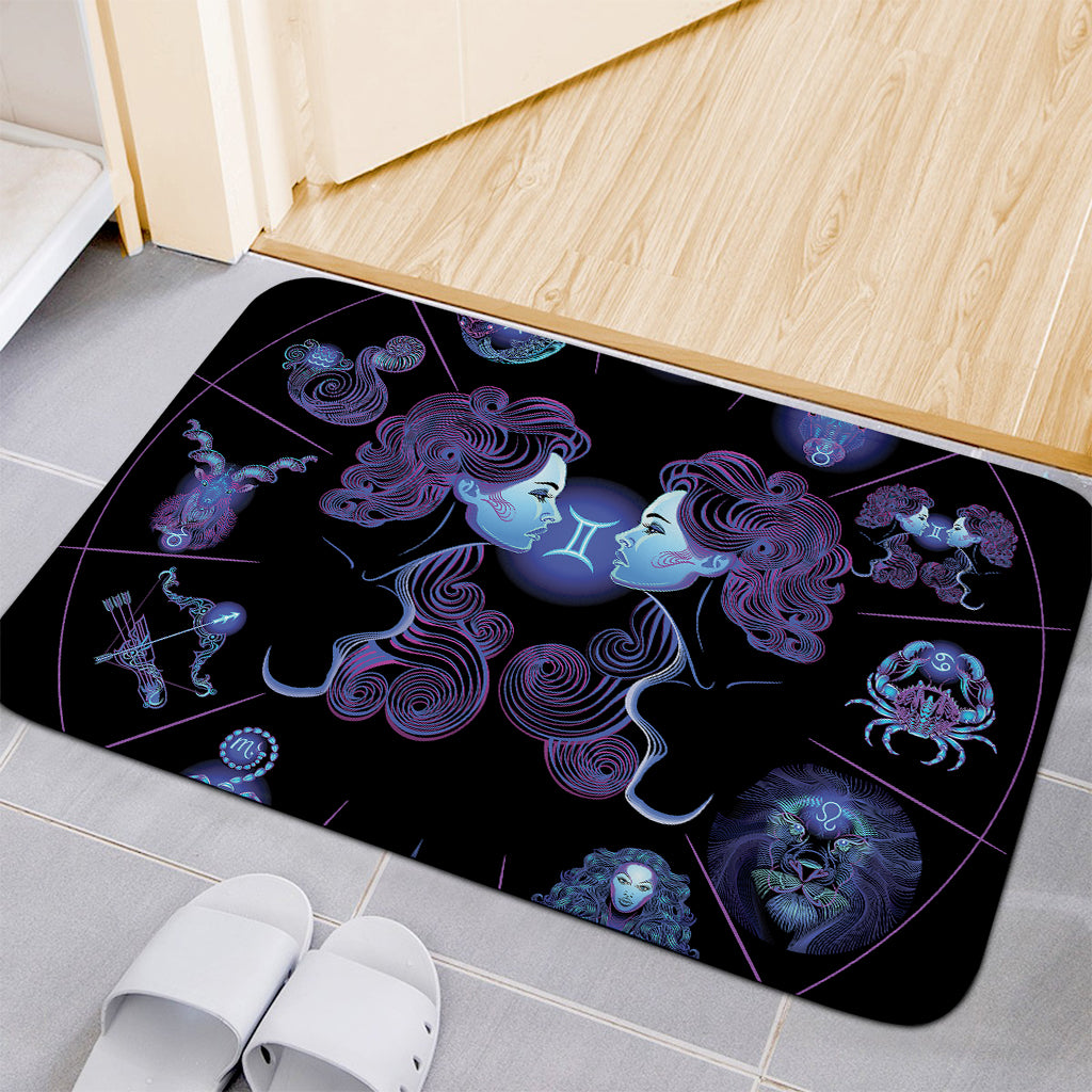 Gemini And Astrological Signs Print Indoor Door Mat