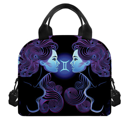Gemini And Astrological Signs Print Insulated Lunch Bag