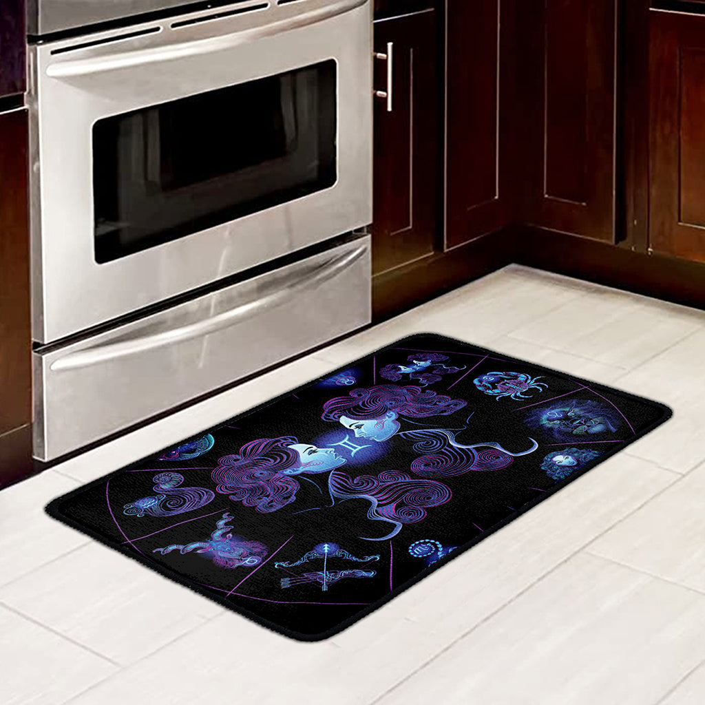 Gemini And Astrological Signs Print Kitchen Mat
