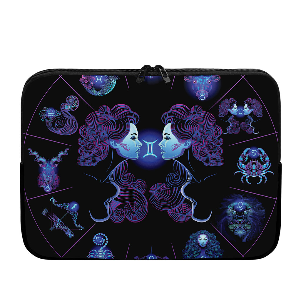 Gemini And Astrological Signs Print Laptop Sleeve