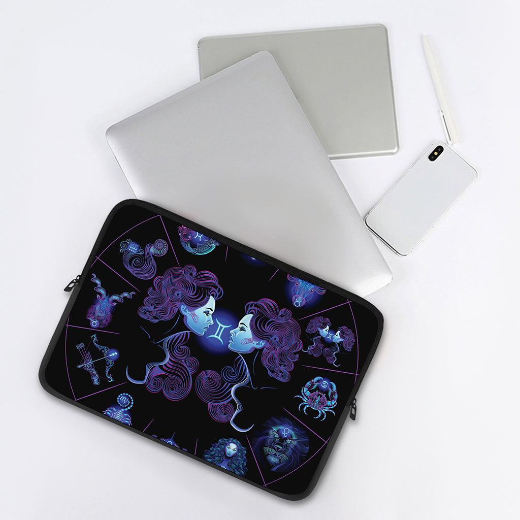 Gemini And Astrological Signs Print Laptop Sleeve