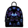 Gemini And Astrological Signs Print Leather Backpack