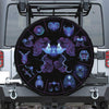 Gemini And Astrological Signs Print Leather Spare Tire Cover