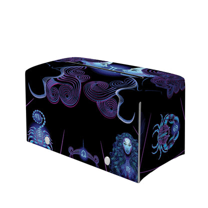 Gemini And Astrological Signs Print Leather Tissue Box Cover