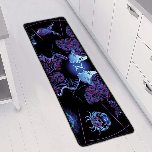 Gemini And Astrological Signs Print Long Kitchen Mat