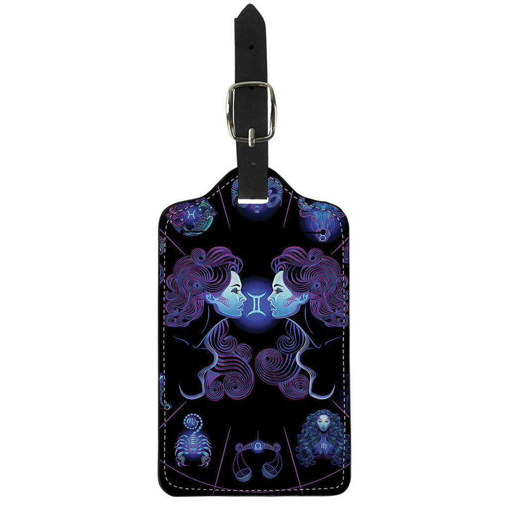Gemini And Astrological Signs Print Luggage Tag
