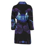 Gemini And Astrological Signs Print Men's Bathrobe