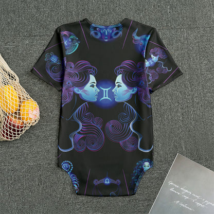 Gemini And Astrological Signs Print Men's Bodysuit