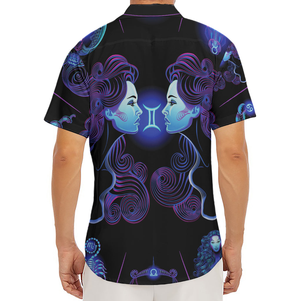 Gemini And Astrological Signs Print Men's Deep V-Neck Shirt