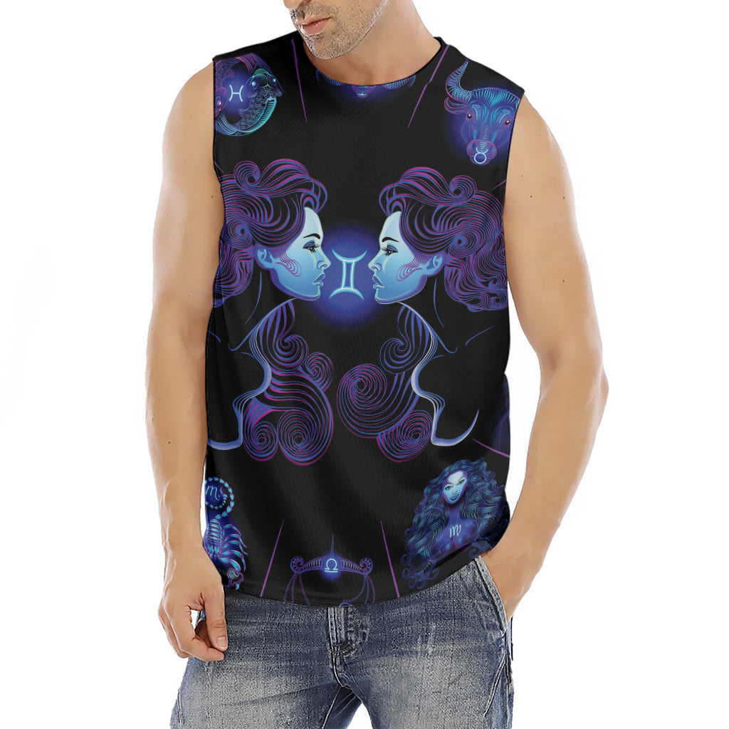 Gemini And Astrological Signs Print Men's Fitness Tank Top