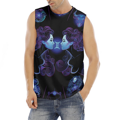 Gemini And Astrological Signs Print Men's Fitness Tank Top