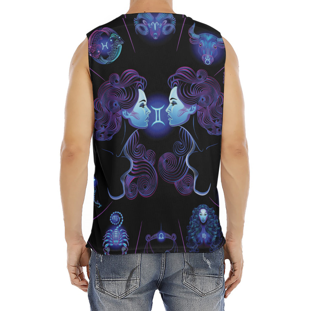 Gemini And Astrological Signs Print Men's Fitness Tank Top