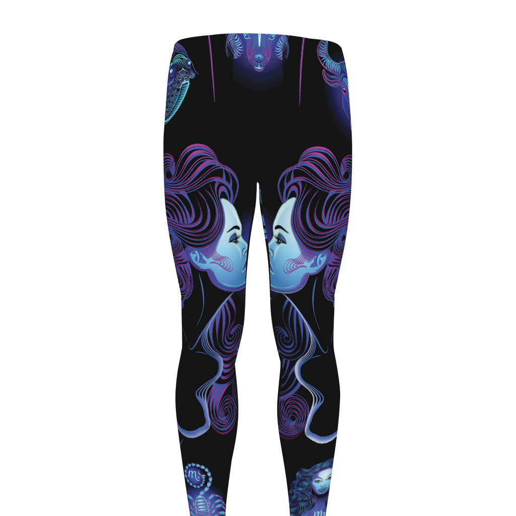 Gemini And Astrological Signs Print Men's leggings
