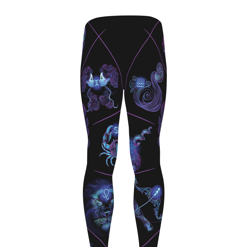 Gemini And Astrological Signs Print Men's leggings